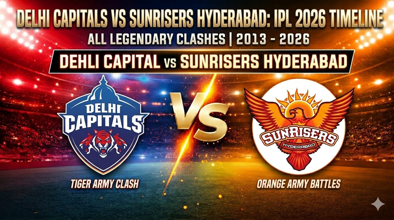Delhi Capitals vs Sunrisers Hyderabad Timeline