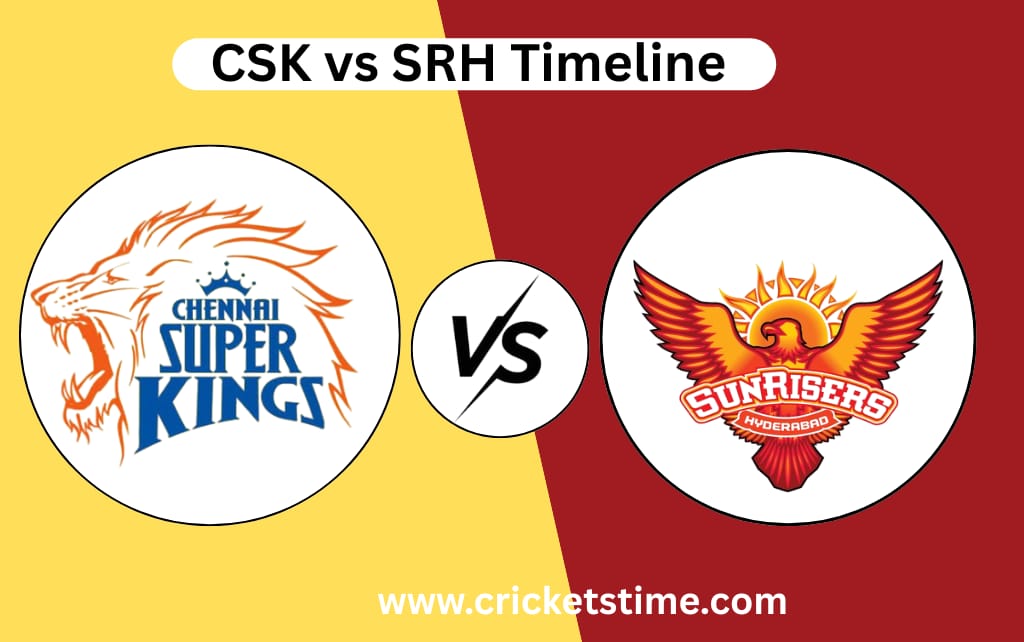 Chennai Super Kings vs Sunrisers Hyderabad Timeline